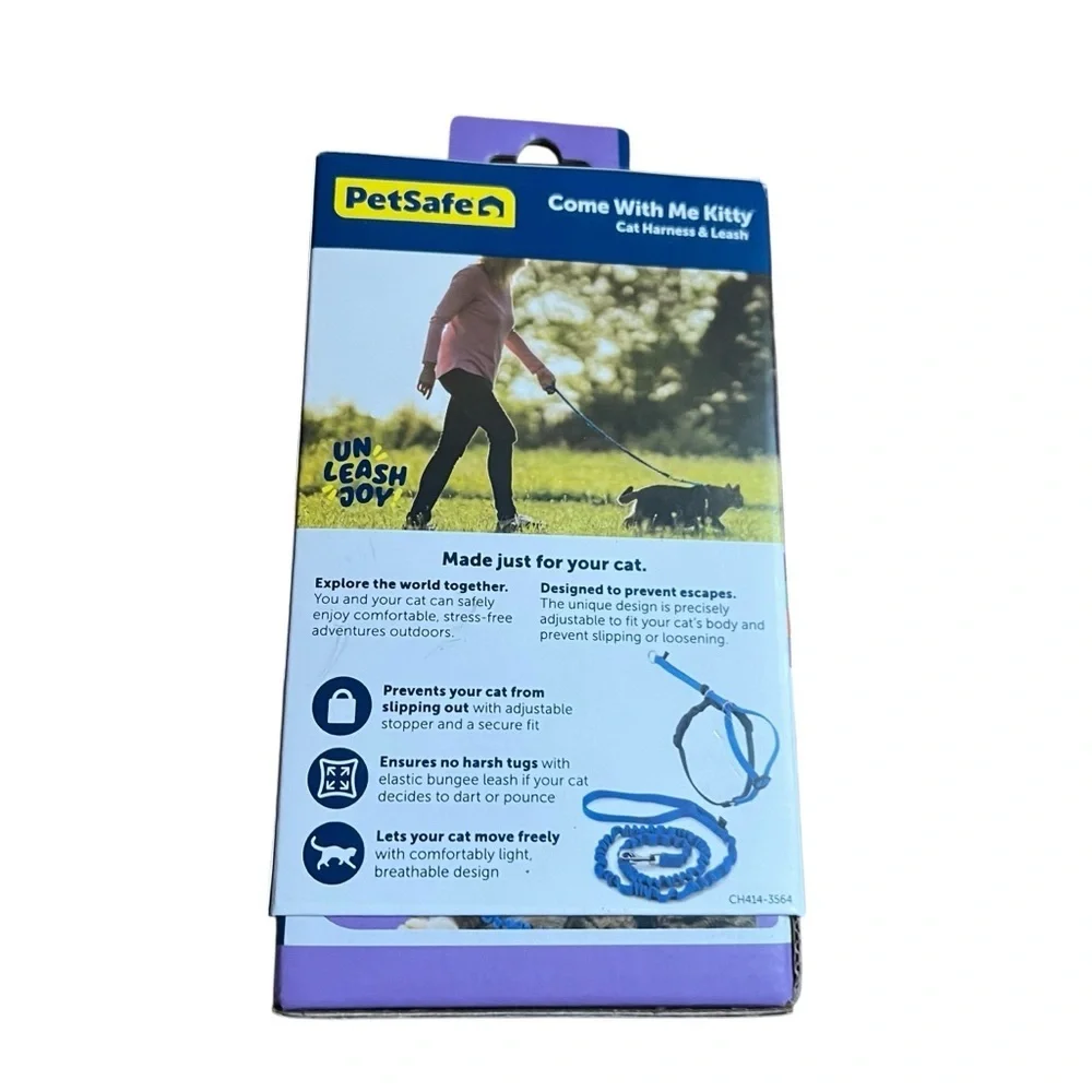PetSafe Premier Come With Me Kitty Harness & Leash Royal Blue Large 13-18 in.